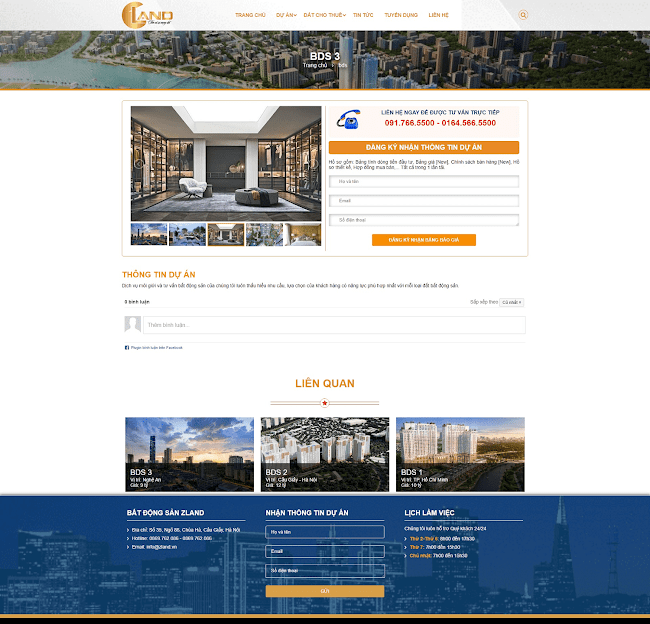 Template blogspot bất động sản Zland